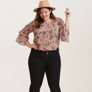 Floral Print Chiffon Blouse • Torrid